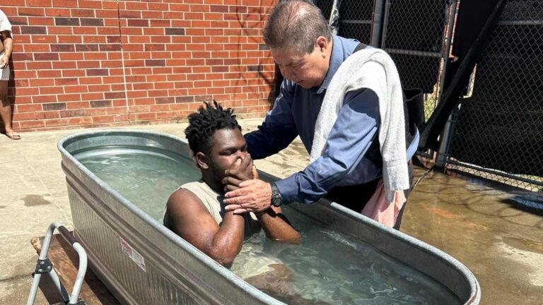 Baptizing Inmate